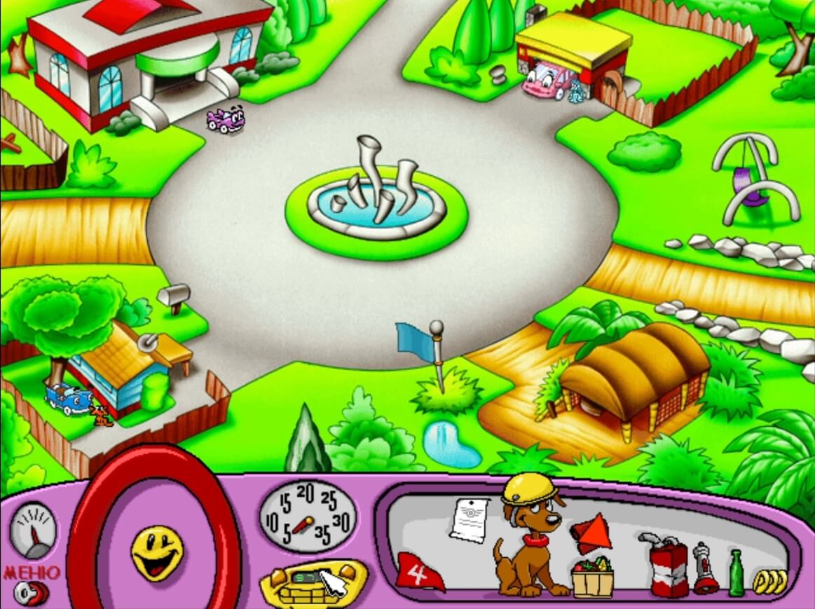 Putt-Putt Enters the Race - геймплей игры Windows
